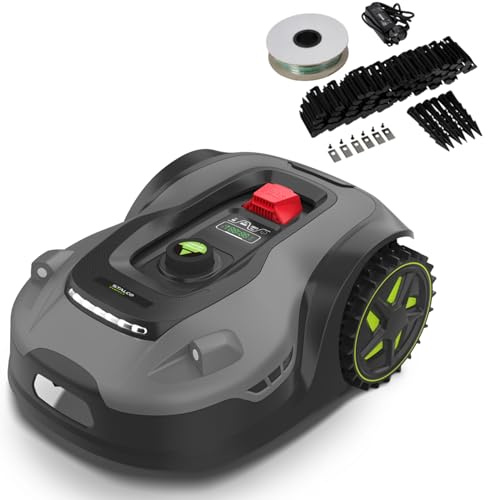 STALCO RMP1300US Rasenroboter für bis zu 1300 m² – Leiser Mähroboter mit Ultraschallsensoren, 9-Fach Schnitthöhenverstellung, WiFi & Bluetooth, App-Steuerung, IPX5