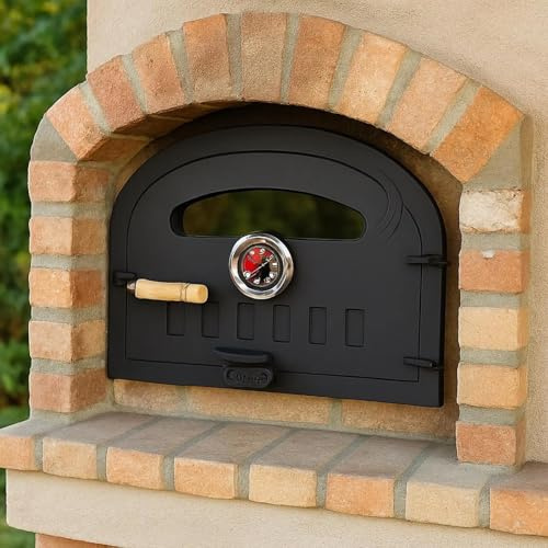 Holzbefeuerte Ofentür (mittel), schwarz, Stahlblech – Sor pampa grill cod 23 (mittel)