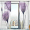Mnsruu Vorhänge mit Blumen, durchsichtig, 213 cm lang, Voile, für Wohnzimmer/Schlafzimmer