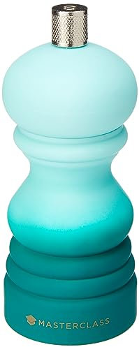 MasterClass Moulin à Poivre ou Moulin à Sel avec Bouchon Interchangeable, Plastique, Vert Ombré, 12 cm
