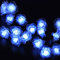KEEDA Solar Lichterketten, 30 LED Rose Blume Lichterkette Wasserdichte dekorative Beleuchtung für Außen Patio Garten Hochzeit Weihnachten Party (Blau)