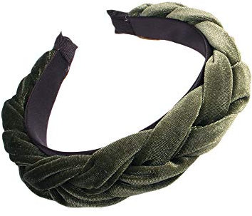 GLITZFAS 1/4 Stücke vintage Haarreifen, Yoga Headband Hairband Damen Stoff Haarreif Haarschmuck Haarreif Vintage Stirnband (Grün)