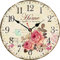 VIKMARI Estilo Decorativo Relojes de Pared Flores Vintage Floral de Madera Redondo Reloj de Pared 14 Inch Inicio Flores