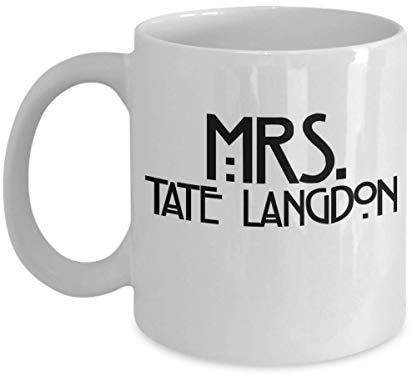 Coffee Mug for Best Gifts MRS. Tate Langdon Coffee Mug Cup (White) American Horror Story Merchandise Gift Merch Accessories Shirt Pin Sticker Decal Decor