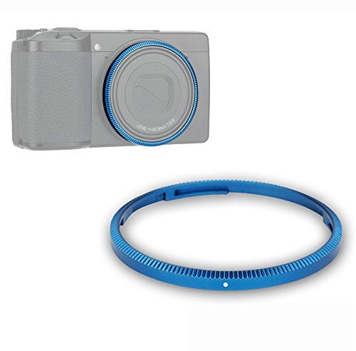 Metall Objektivring für Ricoh GR III GR3 GR III HDF Kamera ersetzt Ricoh Originalring oder Zubehör GN-1 Ring (blau)