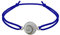 LES POULETTES BIJOUX - Bracelet Lien Elastique Oeil de Sainte Lucie Rond Argent 925 - Bleu