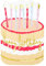 Talking Tables Happy Birthday Napkins in a Cake Shape | Pretty Party Table Decorations for Afternoon Tea Party, Pack of 12,33cm x 33cm, NAPKINCAKE