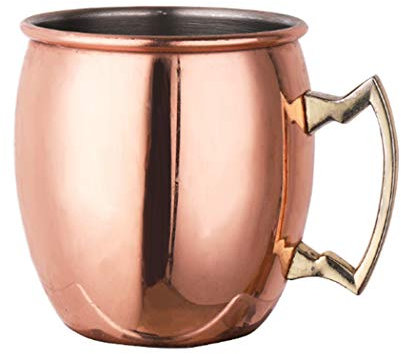 Hoshen Moskau M Tasse Bierglas, Cocktail Kupfer Tasse, Hammer Tasse, Metall Tasse, 18 Unzen Edelstahl Kupfer Tasse, Besser geeignet für Bar Partys - Roségold Glanz