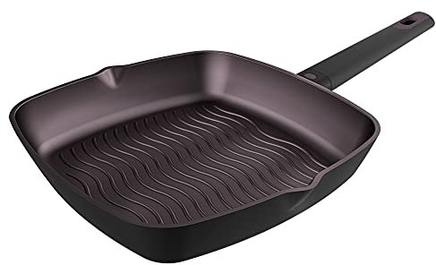 Cecotec Grill Polka Experience 28 Grill Titan. Diamètre 28 cm, Fonte d'aluminium, revêtement Teflon Select, va au lave-vaisselle et convient à tous les types de cuisinières, base indéformable.