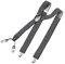 DonDon Hosenträger Herren extra stark Muster schwarz weiß 3,5 cm Hosenträger Herren breit mit brauem Leder in Y-Form lang - Starke Clips passend für Anzug Jeans Chinos Vintage Rockabilly Suspenders