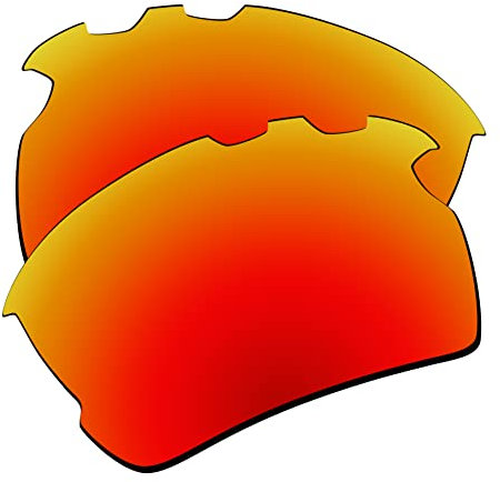 EZReplace Verres de rechange pour lunettes de soleil Oakley Flak 2.0 XL Vented OO9188 (verres polarisés), rouge feu, taille unique