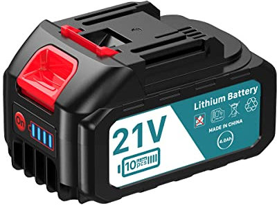 Batteria al litio originale SEESII 21V 4000mAh - compatibile con tutti gli attrezzi elettrici SEESII, con lunga autonomia e ricarica sicura e rapida