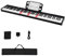 DREAMADE Digital Piano 88 Tasten, Tragbares Keyboard mit Subtain Pedal & 2 Musiknotenhaltern, E Piano für Kinder und Erwachsene