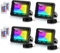 Tubiaz 4pack Projecteurs LED RGB 10W Intérieur et Extérieur Multicolore, RGB Spot LED de Couleur Avec Télécommande, 16 Couleurs 4 Modes Étanchéité IP66, Fonction Mémoire(pas de prise)
