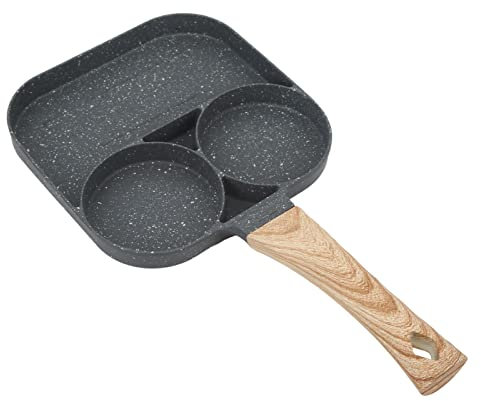 3 in 1 Bratpfanne 19 x 19 cm Quadratisch Edelstahl Antihaftbeschichtung Pfannen Eier Sandwiches Crepes Omelette Bratpfanne Kochtopf für Elektrische Induktions Gasherde