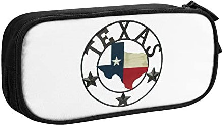 YINGD Federmäppchen Texas Karte Metall Simple Sense Pen Box Große Kapazität 2 Fächer Bleistift Aufbewahrungstasche für Teens Student Adul, Farbe