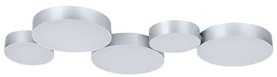 Beliani Deckenleuchte LED silber Eisen 5 Schirme für Wohnzimmer Luga