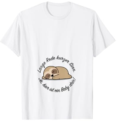 Hier Ist EIN Baby Drin | Faultier Schwangerschaft Verkünden T-Shirt