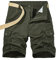 seiveini Herren Shorts Sommer Chino Cargo Short Vintage Kurze Hosen Stretch Jogger Cargo Shorts Loose Fit Bermuda Hose Ohne Gürtel Bermuda Short für Herren 3/4 Cargo Shorts A Armeegrün 38