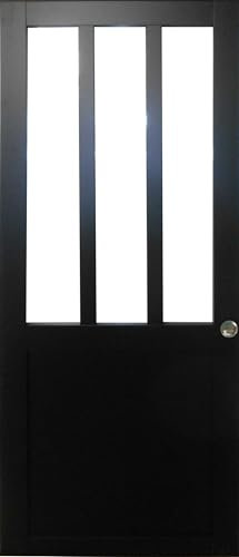 porte Coulissant Atelier Noir H204 X L93 Et 2 Coquilles Gd Menuiseries