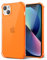 Svanove for iPhone 13 Case Clear, Neon Bright Vibrant Color, Transparent Jelly Protective Silicone Phone Case Design for Women Girly Cute, Thin Slim Fit Soft Flexible TPU Bumper, Neon Orange