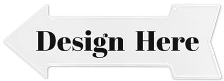 DJNGN Targa in metallo con freccia sinistra personalizzata, segnaletica con freccia personalizzata Segnale stradale Segnale stradale Segnale di consegna Targa aziendale per strada all'aperto Bar