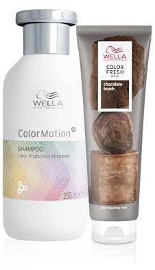 Wella Professionals, Pack, Color Fresh Mask Coloración Temporal Tono Chocolate (150ml) + Champú Color Motion Protector del color y brillo (250ml)