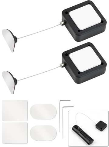 EKZ 7.5 ft Retractable Remote Control Cable Tether Lock with Adjustable Locking Leash Length Clasp,Remote Control Security Lanyard Lock for TV Remote Control,Gaming Controller,Tablets Showroom -2 Pcs