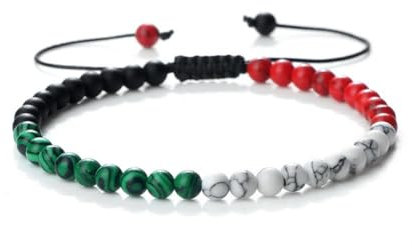 Qsnailfrr Pulsera de Bandera Palestina Ajustable - Regalo de Recuerdo para Hombres y Mujeres