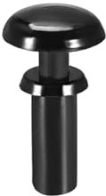 PULaif Rivets en Plastique, 200 pièces Rivet à Clip Poussoir 3 mm x 6,6 mm Fixation en Nylon for Panneau de Circuit imprimé Noir