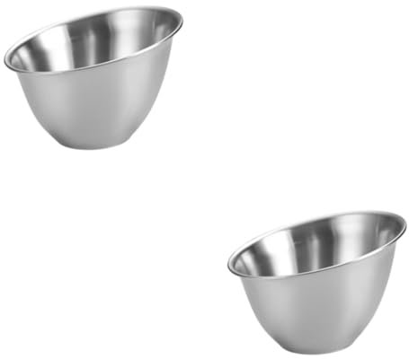 Zerodeko 2st Schräges Becken Aus Edelstahl Gemüseschale Soßenschüssel Aus Edelstahl Abgewinkelter Futternapf Snack-aufbewahrungsschale Nussschale Rostfreier Stahl Steintopf Salatschüssel