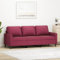 Cozynest 3 Sitzer Sofa Weinrot 180 cm Samt
