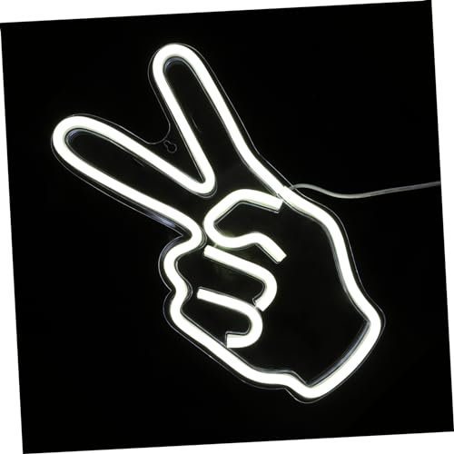 Veemoon 1 Stück Victory Geste Licht LED Licht Festival Licht Nachtlicht Heimlampe Nachtlampe Szene Layout Licht Praktische Lampe Dekorative Lampe Victory Geste Förmiges