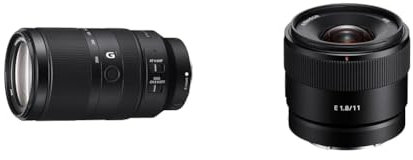 Sony E 70-350mm f/4.5-6.3 G OSS | Obiettivo Zoom, APS-C (SEL70350G) & E 11 mm F1.8 di |Grandangolo a focale fissa APS-C (SEL11F18)