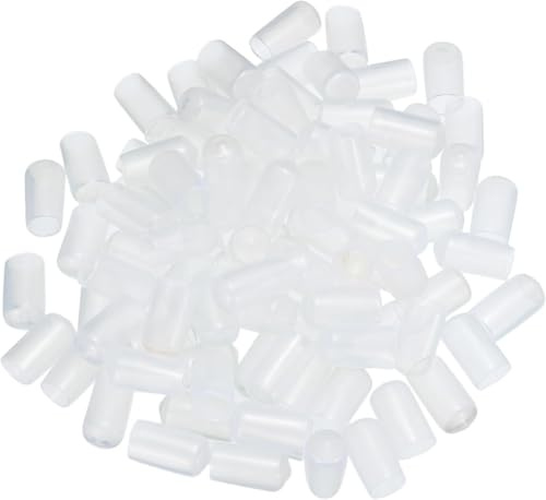 TA-VIGOR 100Pcs Rubber End Caps 12mm ID Flexible Round Thread Protectors