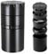 TIRIRS 2 Inch 5 Pieces Herb Grinder with Big Storage Room - Aluminium Large Spice Grinder with Pollen Scraper and Cleaning Brush, Magnetic Top, Black