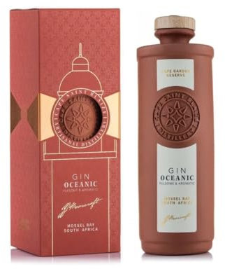 Cape Saint Blaize - Oceanic Gin | Rooibos, cioccolato, arancia | Gin corposo e aromatico dal Sudafrica | Unica bottiglia in porcellana | 700 ml