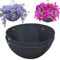 Udewo 2PCS 41cm/16Inch Round Hanging Basket Liners Fabric Hanging Plant Liners Non-Woven Planter Liners Black Felt Liners Replacement Inserts for Garden Flower Pot Outdoor Plants - Avoid Bird Nesting