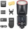 Godox V100S V100 S Round Head Camera Flash for Sony Camera Flash Speedlite Speedlight,100Ws 2.4G TTL1/8000 HSS,400 Full Power Flashes,7.2V/2980mAh Li-ion Battery,1.7s Recycle Time,LED Modeling Lamp