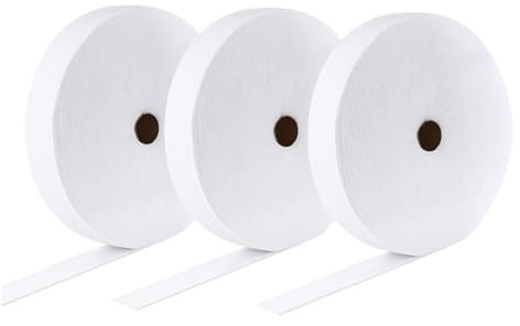 Nsssunnre 3 Rollen JellyRoll-Vliesstreifen, 2 1/4, Insgesamt 137 M, Baumwollmischgewebe auf Einer Rolle, Flexibles Quilt-Vlies für Teppiche