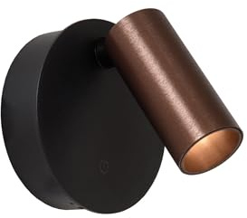 LUCIDE TONI - wiederaufladbare Wandstrahler/Wandleuchte - Akku/Batterie - Ø 8,1 cm - LED Dim. - CCT - 1x2W 2700K/4000K - Magnetisch - Kaffee