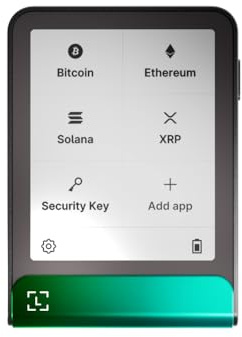 Ledger Flex – Krypto-Wallet – verwalte Digitale Assets sicher (Oxidgrün) | 2,8 Gorilla Glass Touchscreen-Signer. NFC. Bluetooth. Secure Element. Privates Backup