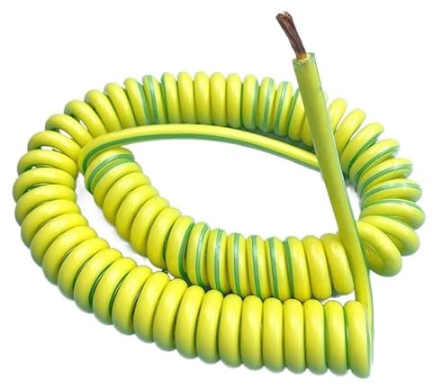 BgnEhRfL filo, cavo a spirale, Cavo a spirale telescopico a molla, a a a a di terra unipolare(13awg 2.5mm2,Stretch 5 Meters)