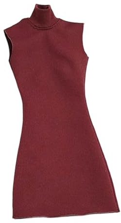 LeeQinersw 2 Stück Puppenkleidung 1 12 Maßstab Figur Kleidung Miniature Outfit Stoff Female Zubehör DIY Styling für Sammlergeschenk Fotografie , Rot