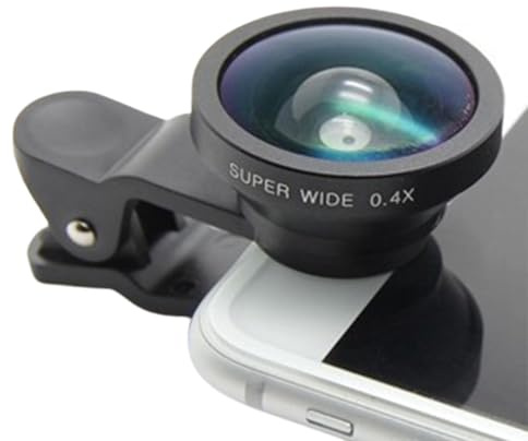 Obiettivo della fotocamera del telefono – obiettivo grandangolare 0,4 x per fotocamera portatile, ottima trasmissione della luce, da telefono cellulare a clip compatibile a