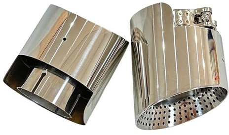 Verdicktes Auto Autoteile Auspuffrohr Edelstahl Endrohr 120 Mm Länge Schalldämpfer Für Universelle Fahrzeugmodelle Auspuff Endrohr(70mm-101mm)
