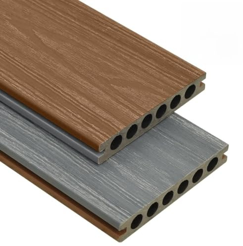 WPC Terrassendielen Set 10 m² Braun Grau 4 m
