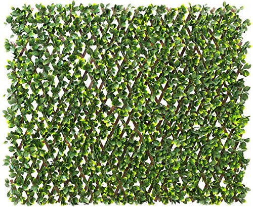 Papillon Extendable Artificial Flower Outdoor Screening Trellis (Brown) 1m x 2m (3ft 3in x 6ft 7in)