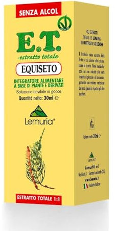Lemuria - Equiseto - E.T. Estratto Totale 1:1 Senza Alcol - Favorisce la Funzionalità delle Vie Urinarie - Integratore Alimentare a Base di Piante e Derivati - 30 ml - Made in Italy