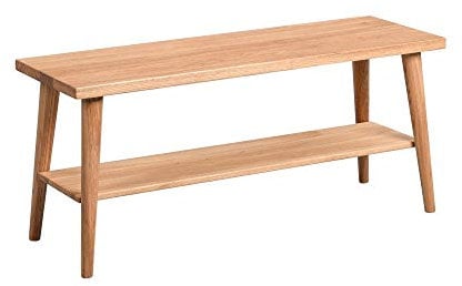 Beauty.Scouts Möbel MM Garderobenbank Annu 2 Massivholz Wildeiche geölt 90x40x30cm Schuhbank Schuhregal Schuhablage Sitzbank Schuhkommode eine Schuhablage aus Holz